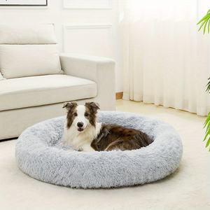 Lit pour <span class=keywords><strong>chien</strong></span> en peluche très doux chat maison beignet <span class=keywords><strong>panier</strong></span> moelleux coussin grand animal de compagnie oreiller tapis chenil chaise longue grand moyen petit pour <span class=keywords><strong>chien</strong></span> lit - Product Image 1