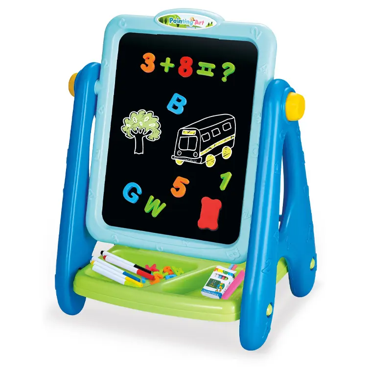 Mainan papan tulis magnetik plastik, mainan anak menggambar papan gambar