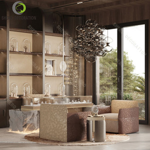 Vitrine ronde en verre de luxe, comptoir d'exposition de bijoux, vitrine de présentation de bijoux sur mesure, durable, pour mobilier de bijouterie - Product Image 4