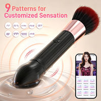 Mini Lippenstift-Vibrator für Frauen G-Punkt Klitoris-Massage Erwachsenen-Sexspielzeug APP-gesteuerter Make-up-Pinsel-Vibrator IPX7 USB-Aufladbar