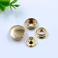 Boutons-pression en laiton massif robustes en alliage métallique, 10 mm, 12 mm, 15 mm, 17 mm, quatre pièces, pour vêtements et sacs en cuir