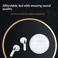 Écouteurs sans fil exclusifs transfrontaliers Pro6, design intra-auriculaire TWS, sportifs, en ABS, avec contrôle du volume
