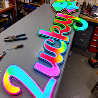 Letrero de Canal Luminoso LED RGB 3D Personalizado, Logotipo Iluminado Programable a Todo Color, Resistente al Agua IP65 para Exteriores, Empresas, Centros Comerciales
