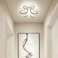 Lustres créatifs en forme d'anneau à fixation au plafond, luminaires modernes pour le salon, la chambre à coucher