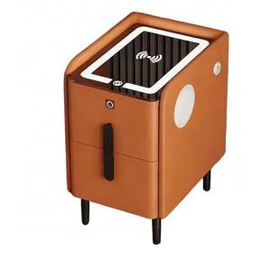 Table <span class=keywords><strong>de</strong></span> chevet intelligente à <span class=keywords><strong>LED</strong></span> en gros avec lecteur d'empreintes digitales et station <span class=keywords><strong>de</strong></span> recharge sans fil, table <span class=keywords><strong>de</strong></span> chevet multifonctionnelle - Product Image 2