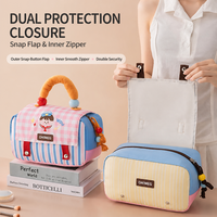 Trousse de Maquillage de Voyage Magnétique Pliable Personnalisée en Cuir PU, avec Poignée Supérieure et Housse pour Valise, pour Femmes