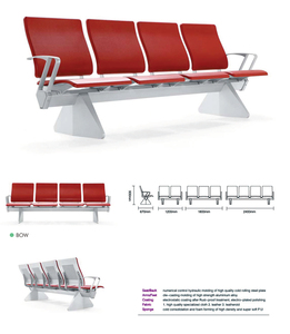 Banking Hall Chaises d'attente Gang Chair 3 places Chaise d'aéroport Station publique Hôpital Clinique Chambre Sièges - Product Image 2