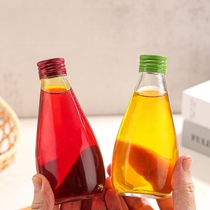 Nhà Sản Xuất Giọt Nước Hình Dạng 200Ml 375Ml 500Ml Rỗng Tươi Nước Trái Cây Nước Giải Khát Soda Rượu Vang Trái Cây Chai Thủy Tinh Với Nắp - Product Image 2