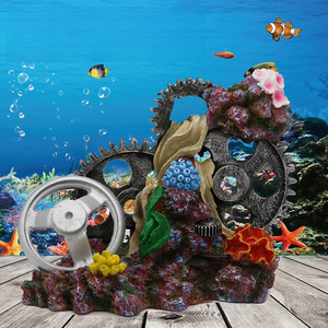 Reconstruction des ruines <span class=keywords><strong>de</strong></span> l'<span class=keywords><strong>aquarium</strong></span>, décorées <span class=keywords><strong>de</strong></span> coraux, création <span class=keywords><strong>de</strong></span> paysages artisanaux en résine - Product Image 1