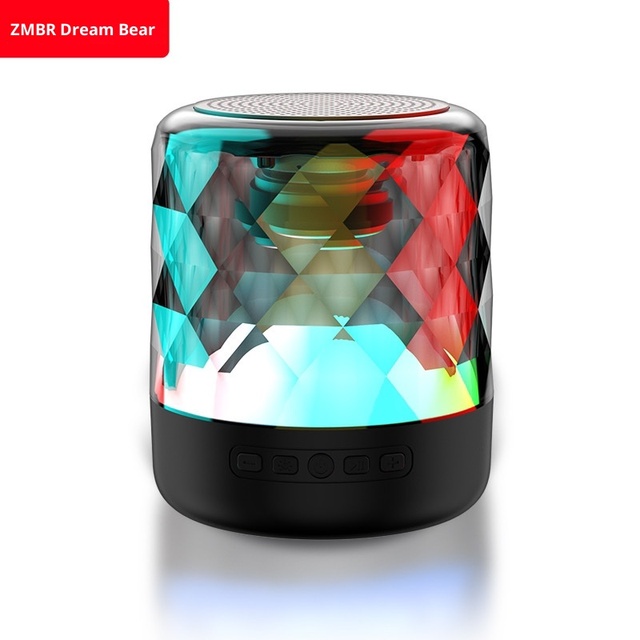 JK3301C Transparent Glass AI Speaker for Computer Mobile Phone | High Volume Home Audio LED Flashing Light Voice Control Outdoor