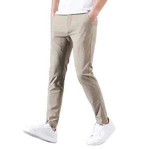 Calças de verão de estilo fino masculino, calças casuais para jovens, roupas retas, finas, altas, stretch, casuais e de negócios