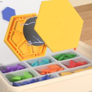 Tangram magnetico 210 pz gioco da tavolo logica Puzzle geometrico giocattolo educativo Tangram Puzzle - Product Image 4