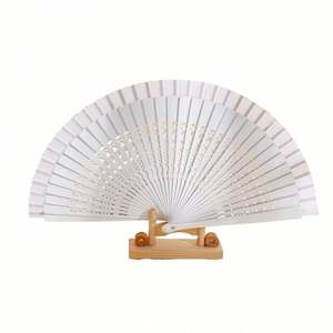 Abanico de Mano de Bambú Guansen al por Mayor, Arte Folclórico Español, Modelo Clásico Liso Plegable con Pintura de Ángel, Decoración del Hogar Ecológica - Product Image 4