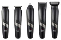 Ensemble de barbier GK-980, tondeuse puissante, 4 peignes de différentes longueurs, rechargeable par USB, utilisation en hôtel, lames en acier inoxydable, étanche IPX6