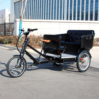 Tricycle électrique pour passagers / E-rickshaw vintage à 3 roues, tuk-tuk, pousse-pousse motorisé rétro, vélo-taxi 850 E