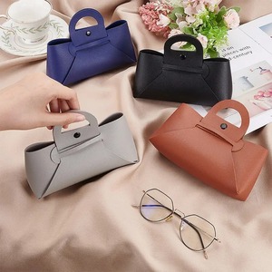 Màu sắc hỗn hợp PU da Kính mát Pouch trường hợp du lịch lưu trữ Bag đối với kính của phụ nữ túi xách quà Tặng kính mắt Organizer - Product Image 2