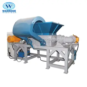 Trituradora de barril de plástico residual de 100-3000 kg/h, máquina trituradora de tablero de madera con brazo de presión