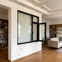 Ventanas Abatibles de Aleación de Aluminio FIDELIS con Doble Vidrio Templado, Diseño Insonorizado, Calificación Energy Star, Estilo Posmoderno