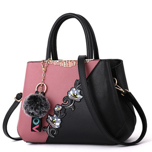 Fashion Flower Embroidered Tote <b>Purse</b> PU Leather Crossbody Shoulder Ladies Bags Women Handbag Luxury - Product Image 2