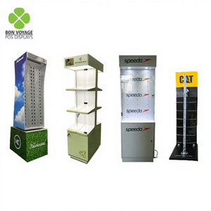 Expositor de pie de madera para vinos y bebidas para punto de venta minorista - Product Image 1