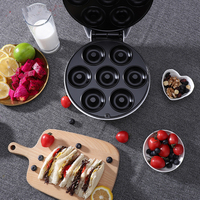Machine à mini-beignets en gros, 7 petits beignets, portable, 750W, machine à gâteaux, machine à gaufres pour usage commercial et domestique