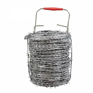 Hot Galvanized Barbed Wire Double Strand 16 Gauge 500M/roll