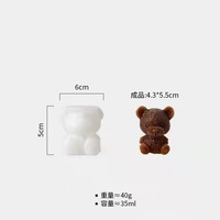 Moule à glaçons en forme d'ours écologique de haute qualité en silicone alimentaire pour sorbets faits maison