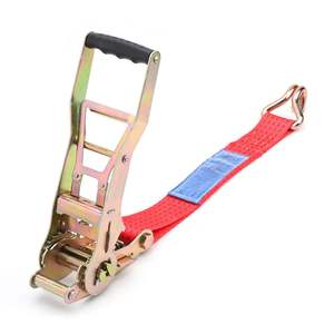 Sangle à cliquet ergonomique à longue poignée de 2 po (50 mm) 5000 daN avec crochets pivotants GS-<span class=keywords><strong>TUV</strong></span> certifiée EN 12195-2 pour un pré-tensionnement élevé - Product Image 3