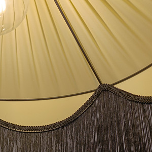 Tiffany lemon <b>cream</b> silky wavy handmade <b>lamp</b> <b>shade</b>, pendant light. - Product Image 3