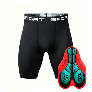 Pantaloncini da Ciclismo Imbottiti da Uomo con Imbottitura 3D, Elasticità Media, Leggeri, per <span class=keywords><strong>Bici</strong></span> da Strada e Mountain Bike, per Lunghe Distanze - Product Image 2