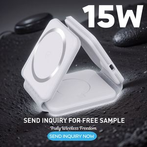 Cargador Inalámbrico Magnético 3 en 1 Portátil QM con Salida Tipo C, Promocional, Plegable, para Regalo con Logotipo - Product Image 5