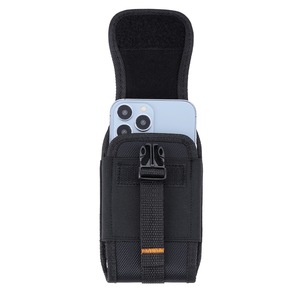 Porte-cartes à clip <span class=keywords><strong>ceinture</strong></span> en nylon noir, sac de rangement à la taille, étui pour téléphone portable pour Samsung pour <span class=keywords><strong>iPhone</strong></span> 12 13 14 15 <span class=keywords><strong>Pro</strong></span> <span class=keywords><strong>Max</strong></span> - Product Image 3