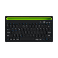 Nuevo Teclado Inalámbrico Mini Ultrafino Recargable de 78 Teclas con Inclinación Ajustable, Soporte de Doble Ranura, Interruptor de Tijera Silencioso, 2.4Ghz para