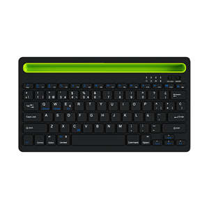 Nouveau <span class=keywords><strong>clavier</strong></span> sans fil ultra-fin rechargeable avec support inclinable à double rainure, interrupteurs ciseaux silencieux 2,4 GHz - Product Image 1