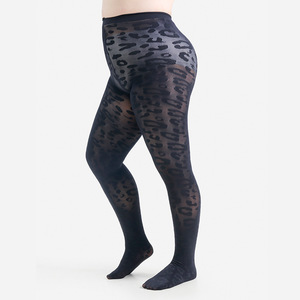<span class=keywords><strong>Collant</strong></span> Elasticizzati Personalizzati Plus Size con Stampa Leopardata <span class=keywords><strong>70</strong></span> Denier - Product Image 2