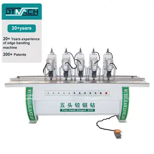 DTMACH-perforadora de bisagra de armario, máquina perforadora de bisagra vertical de 5 cabezales para muebles y armarios