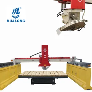 HUALONG Đá Máy Móc HLSQ-700 Hồng Ngoại Granite Cầu Saw Với Xoay Bảng Cho Cắt Granite Marble Thạch Anh Phiến