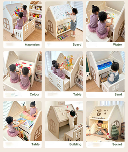 Bộ bàn ghế chơi đa năng bằng nhựa cho trẻ nhỏ, có thể vẽ, học tập, xếp hình - Product Image 2