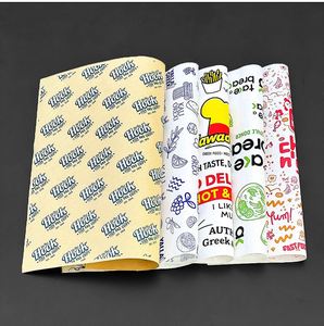 Custom Printed Greaseproof Virgin Wood Pulp Biodegradable Food Grade <b>Recyclable</b> Bakery <b>Wrapping</b> <b>Paper</b> for Cake Fast Food - Product Image 6