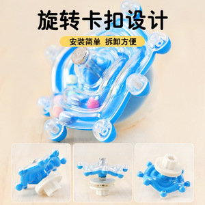 Jouet rotatif pour perroquets Crown Asia, rond, en plastique durable, pour perruches et calopsittes, soulagement du stress, à mâcher, pour la dentition, divertissant et éducatif - Product Image 4