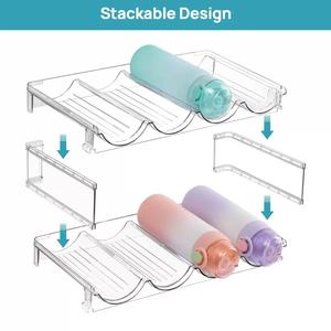Lưu Trữ Di Động Organizer Stackable Nhựa Kệ Rượu Vang Nước Giữ Chai Du Lịch Mug Giữ Cốc Cho Tủ Lạnh Làm Sạch Đồ Ăn - Product Image 3