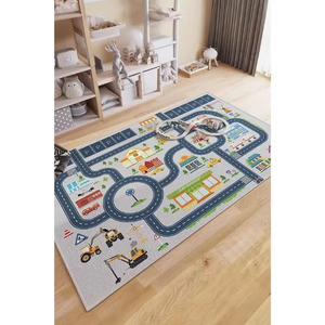 Alfombra de juego lavable antideslizante con estampado digital para niños, antialérgica, para dormitorio, guardería, preescolar, personalizada, OEM - Product Image 1