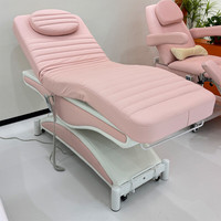 Yicheng Beauté Nouveau Électrique Réglable Salon Cils Cosmétique Facial Chaise 3 Moteurs Beauté Inclinable Nu Massage Lit