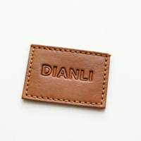 Écusson en cuir PU écologique personnalisé avec logo, étiquette en feutre gravée au laser, gaufrée, à coudre, pour vêtements, marque extérieure, OEM