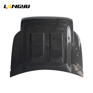 Sistema carrozzeria <span class=keywords><strong>Auto</strong></span> <span class=keywords><strong>Defender</strong></span> 90 110 130 Khan Design a secco in fibra di carbonio cofano anteriore per Land Rover - Product Image 6