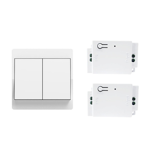 Cross-border Hot-Selling Self-Generating Wireless Smart 10A ABS Waterproof WiFi Wall Panel Switch Wiring-Free 86 Type 433 Remote
