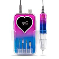 Fournisseurs d'ongles Perceuse à ongles en forme de cœur 35000 tr/min Perceuse à ongles électrique silencieuse à brosse en carbone de bureau professionnelle