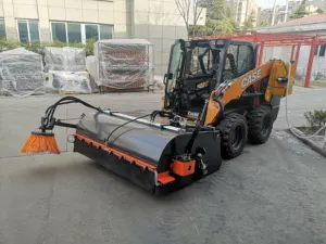 Road Maintenance Equipment Pick Up Sweeper Broom With Bucket Skid Loader Attachments Skid Steer Loader Attachment