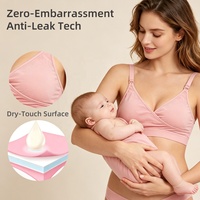 Soutien-gorge de maternité sans armatures à prix d'usine, avec coussinets absorbants lavables, soutien-gorge d'allaitement post-partum anti-fuites