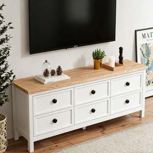 Meuble TV scandinave personnalisé Balom, unité multimédia en bois, table de rangement à profil bas pour la décoration intérieure du salon - Product Image 6